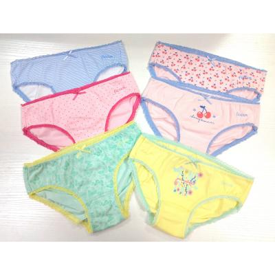 China Kids 6 Pack Breathable Cotton Girls Breathable Underwear Briefs Kids Hippie Briefs Sets Custom Patterns Designs Classy Packs for sale