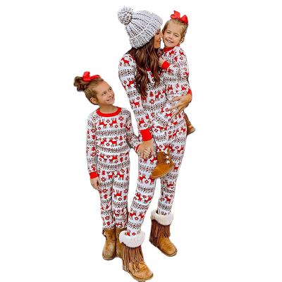 China Matching Kids Baby Sleepwear Mother Family Christmas QUICK DRY Pajamas Father Set QUICK DRY Set Boy Girl Rompers Printed Long Sleeve Pajamas for sale