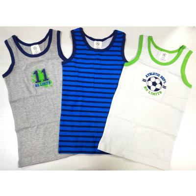 China 3-Pack Breathable Breathable Crop Custom Top For Boy Cotton Tank Top Knitting For Boys Kids Beach Top T-Shirts With Custom Label for sale