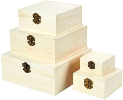 Китай Europe Folding Storage Boxes White Unfinished Gift Storage Box Wooden Jewelry Box продается