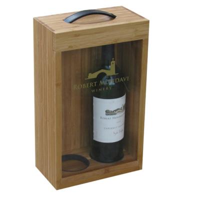 China Recycled Materials Wine Display Box Wine Bottle Home Wooden Gift Box Personalized Engraved Box for sale