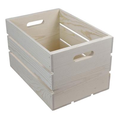 China Sustainable Solid Wood Wooden Crate Pine Wood Display Natural Reclaimed Crate en venta