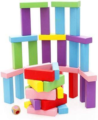 China Toy Wooden Stacking Board Building Blocks Building Games for Kids - 48 Pieces for sale