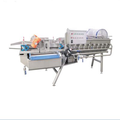 China Industrial automatic fruit and vegetable washing snack food plant water flow cleaning machine for sale