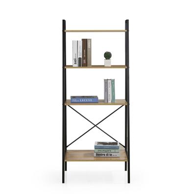 China Living room furniture melamine board metal shelf waterproof and scuff proof ladder for bookcase for sale