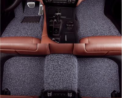 China Front Rear Car Mats General Floor Mats PVC Black Set Silk Ring Foot Pad Luxury Car Ring Foot Pad for sale