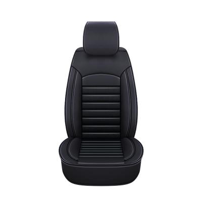 China Luxury Four-Season Front Business Pu Leather Car Seat Cover Full Set Business Size Universal for sale