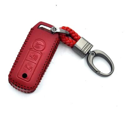 China ENGLAND STYLE Genuine Leather Motorcycle Key Cover For Honda 2016 PCX 125 150 Keychains Keybag Case 3 Buttons for sale