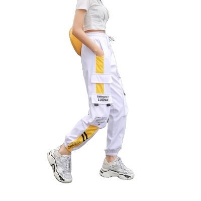 China Nylon Spandex Top Fashion Anti-Wrinkle Straight Wide Leg Pocket Loose Cargo Pants Multiple Pockets for sale