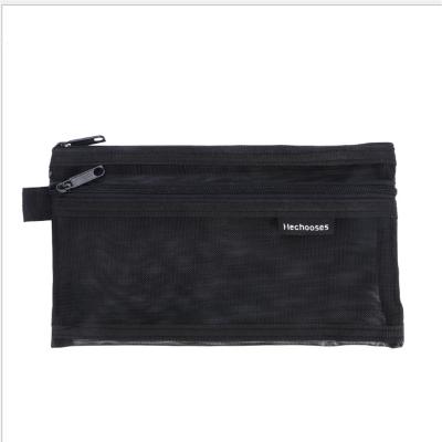 China Customized Durable Large Capacity Environmental Protection Single Mesh Pencil Bag Washable for sale