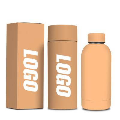 China Custom Viable Wholesale Custom Colorful Rubber Printing Double Wall Vacuum Flask 500ml Stainless Steel Water Bottle for sale