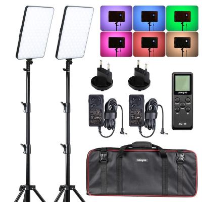 China weeylite sprite40 2Pack RGB Aluminum+ABS Video Light Panel Video Light Wireless 2.4G Outdoor 2.4G Wireless LED Kit for Video Recording Photography Studio for sale