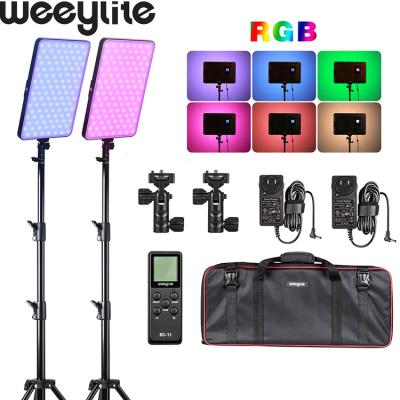 China Weeylite Sprite40 2 Pack RGB Video Kit LED Video Recording 2.4G Wireless Remote Photo Studio Sprite40 Panel Light 2 Packs for sale