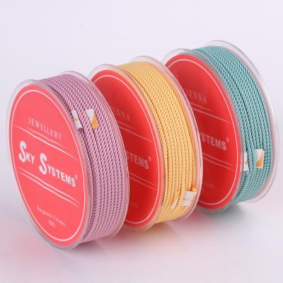 China ML226 2.5mm Polyester Beaded Lanyard Cord 5meter Jewelry Accessories Beading Wire Bracelet And Necklace Material 38 Colors for sale