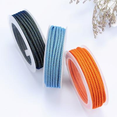 China ML230 2mm Polyester Lanyard Braided Cord 8meter Jewelry Accessories Beading Wire Bracelet And Necklace Material 38 Colors for sale