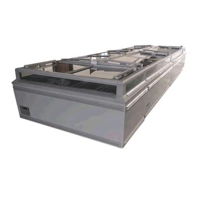 China Seafood Sliding Glass Supermarket Island Display Freezer for sale