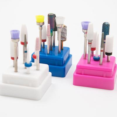 China Nail Drill Art Tools Gel Remover Professional E-File Medium Ceramic Nail Bit Sets for sale