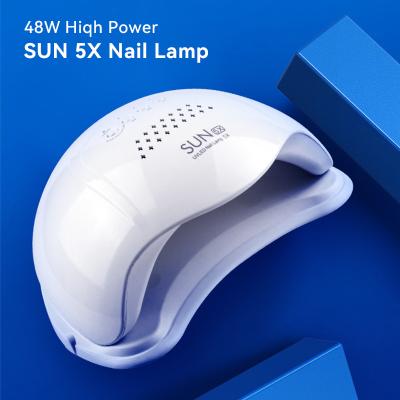 China Wholesale Professional ABS SUN 5X 48W Nail Dryer Lamp OEM Timing Gel Polish Quick Dry Smart Sensor UV Led Private Label for sale