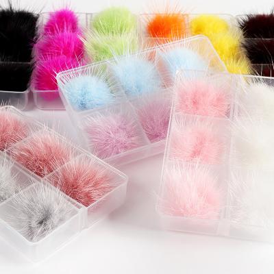 China Decorate popular nail decoration cute ball fluff ball jewelry magnets fur nail manicure nail DIY design OEM wholesale price for sale