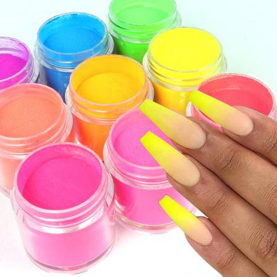 China Nail Vendors Free Sample Acrylic Bulk Nail Extensions Powder Neon Glow In Dark 120colors OEM Customize Jars 1oz/2oz/4oz/8oz XM-Nail Acrylic Powder for sale