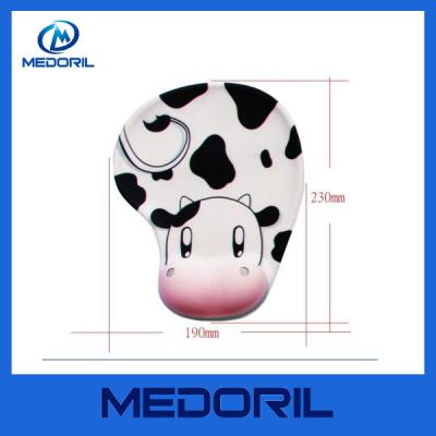 China China supplier custom printed silicone material gel mouse pads with hand rest for sale