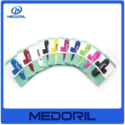 China Custom logo silicone material mobile phone stand holder with business card for sale