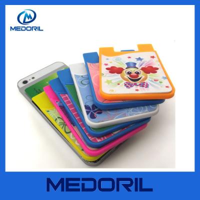 China Hot selling silicone material mobile phone back card pouch for wholesale for sale