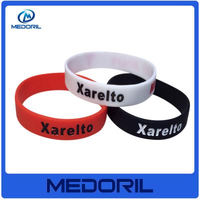 China Custom brand logo fashion silicon bracelet for promotional gifts for sale