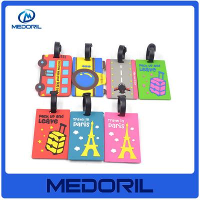 China Hot selling free printable silicon rubber luggage tag with custom logo for sale