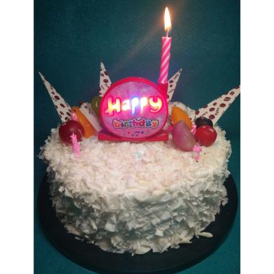 China Music music led birthday cake with candles full of atmosphere birthday candles party cake supplies for sale