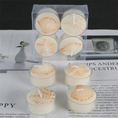 China ART Best-Selling High Quality 4pcs Per Box Sea Candles Cheap Happy Birthday Fragrance Candle for sale