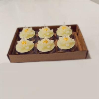 China ART Customizable Stunning Flower Candles 6 PCs Per Box For Home Decor Private Label Scented Soy Candles for sale