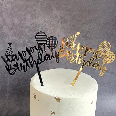 China New Design Party Happy Birthday Cake Topper Acrylic Topper Acrylic Cake Topper Happy Birthday for sale