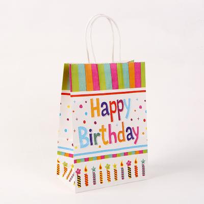 China Good Happy Birthday Printing Paper Party Bags Party Vending Paper Bags Party Favor Bags With Handle for sale