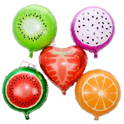 China Factory Wholesale Round Sets Decoration Fruit Kids Foil Balloons Party for sale