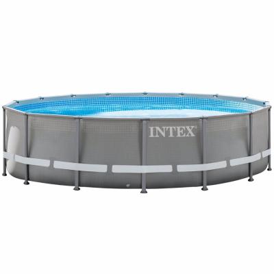 China INTEX 26702 Prism Sight Pool Set Ultra Large Metal Sight Pool Adult Round Above Ground Pool for sale