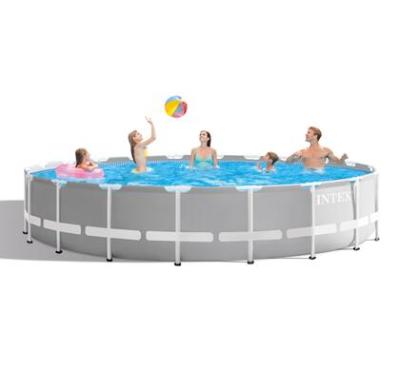 China PRISM FRAME POOLS SET INTEX 26756 20FT X 52IN Large Round Prism Frame Metal Frame Pool Above Ground Pool for sale