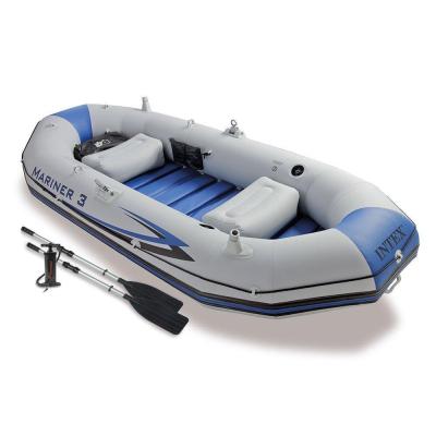 China Fishing Intex 68373 PROFESSIONAL SERIES MARINE 3 Set Inflatable Fishing Boat Inflatable Rowing Kayak for sale