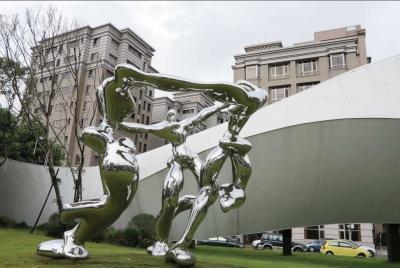 China Handgemachte SS-Skulptur-Metallmoderne kunst für Landschaftsdekoration zu verkaufen