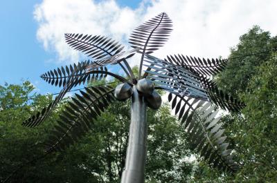 Cina Ornamenti all'aperto del giardino del metallo della scultura della palma dell'acciaio inossidabile grandi in vendita