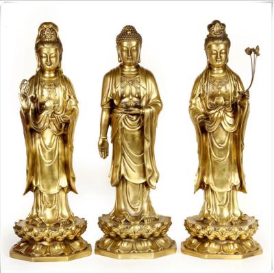 China Realistic Ancient Outdoor Brass Statue Sculptures Decoration For Public for sale