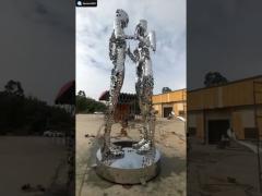 Outdoor Large Abstract Stainless Steel Sculpture For Public Decoration