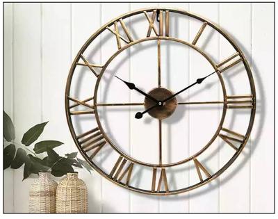 China Antique Style Home Decor Round Oversized Antique Centurian Roman Numeral Style Large Decorative Wall Clock for sale