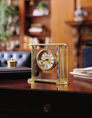 China LUMINOVA glass and brass coat clock for recognition achievement for sale