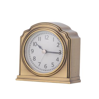 China LUMINOVA Gold Mini Modern Table Alarm Clock for Boutique Hotel and Resort for sale