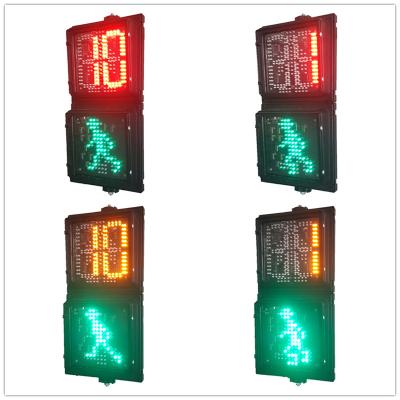 China 200 mm Laatste snelheid 2-aspect RG voetganger met R/Y Countdown Timer wegverkeerslicht Te koop