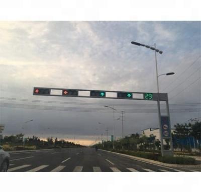 China Traffic Light Pole Frame Type GQ-LP-2 With 10M Arm Length 7M Height for sale