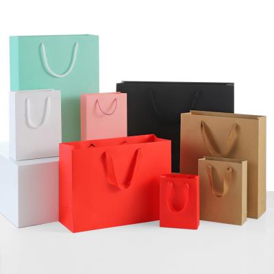 China Customizable Package Color Handbag Gift Bag Food Clothing Handbag Jewelry Wrapping Paper Bag for sale