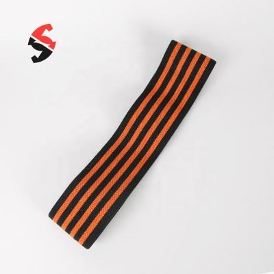 China Polyester Fabric Customized Logo Textile Hip Resistance Band Booty Hip Resistance Band for sale