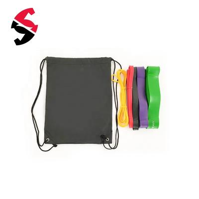 China Resistant Natural Latex Tree Latex Resistance Band Set Resistance 5 Loop Band With Backpack Bag for sale